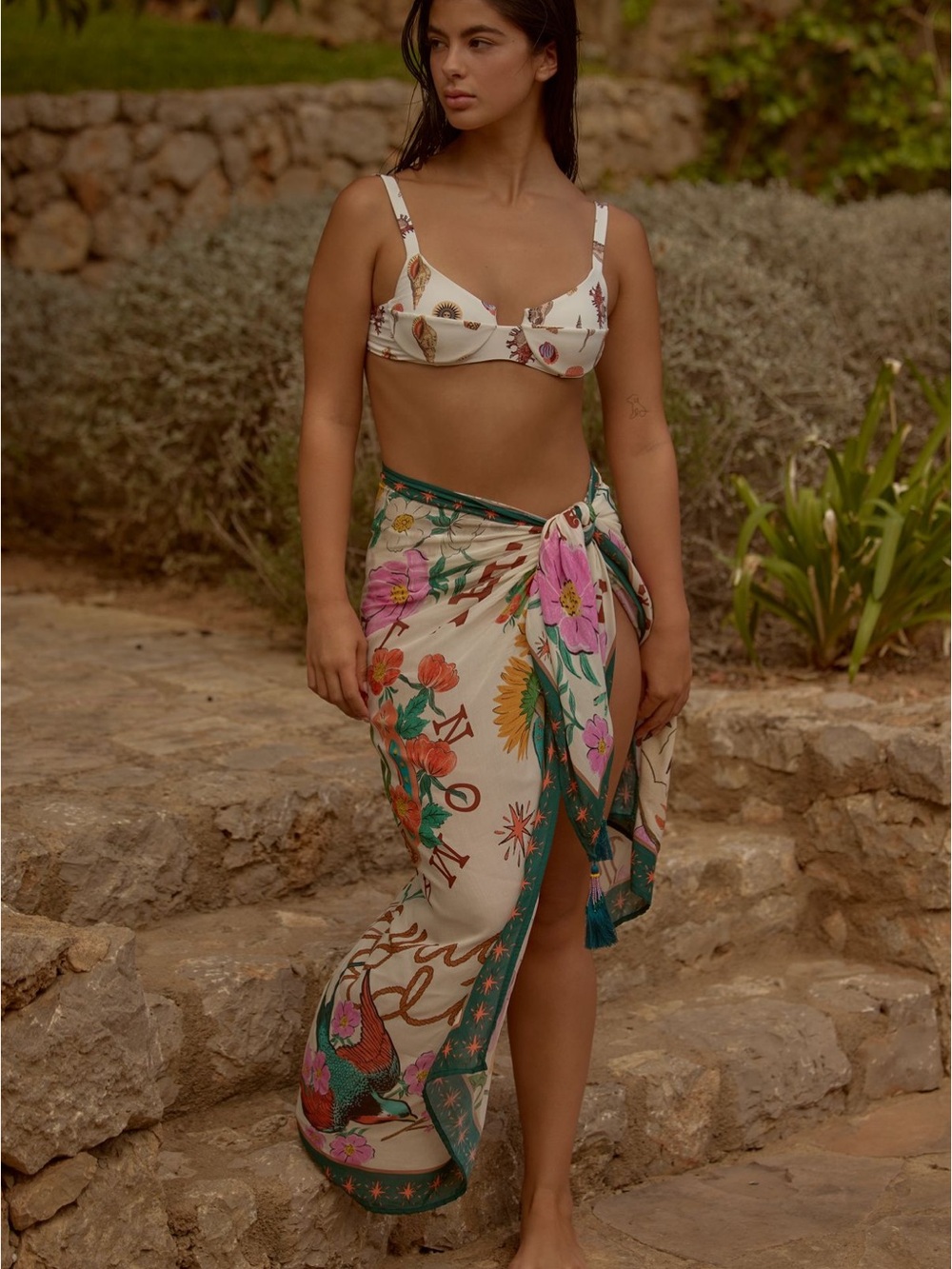 Agua Bendita Marine Pareo Cover-Up - Picture 2 of 6